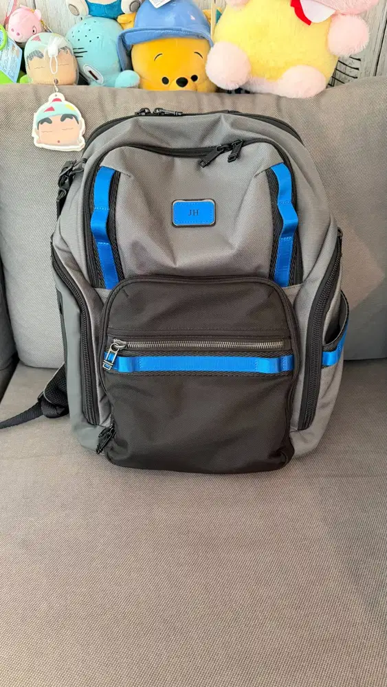 Tumi Alpha Bravo Backpack Grey Blue Original Mulus COD Jakarta