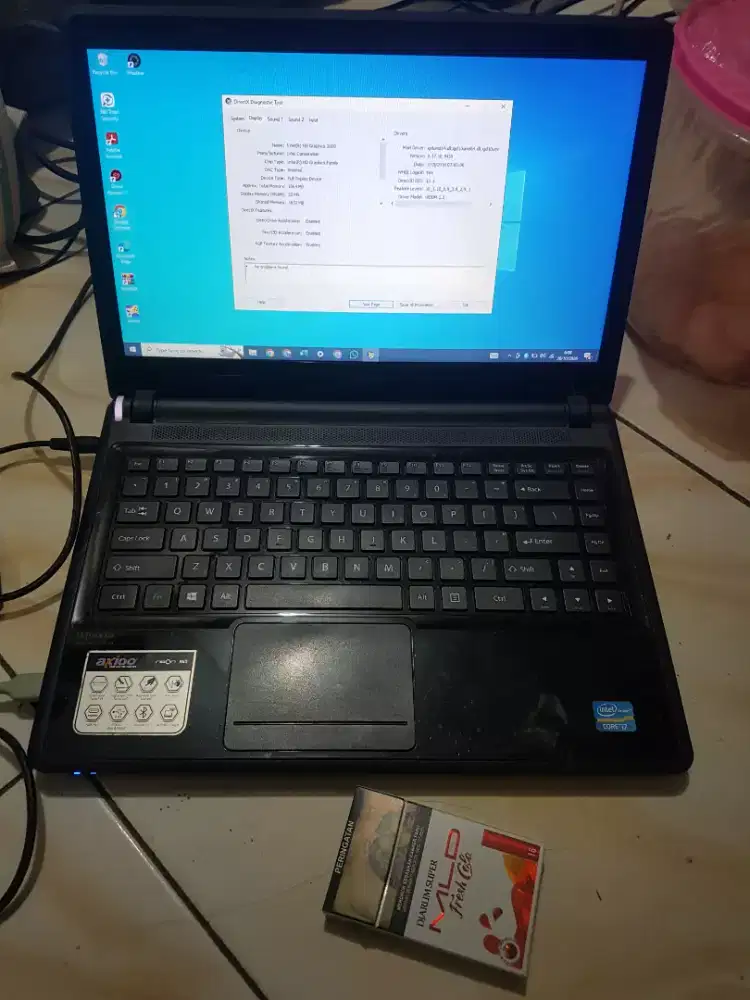 laptop axioo core i7 Ram 16 GB HDD 500 GB tinggal pakai