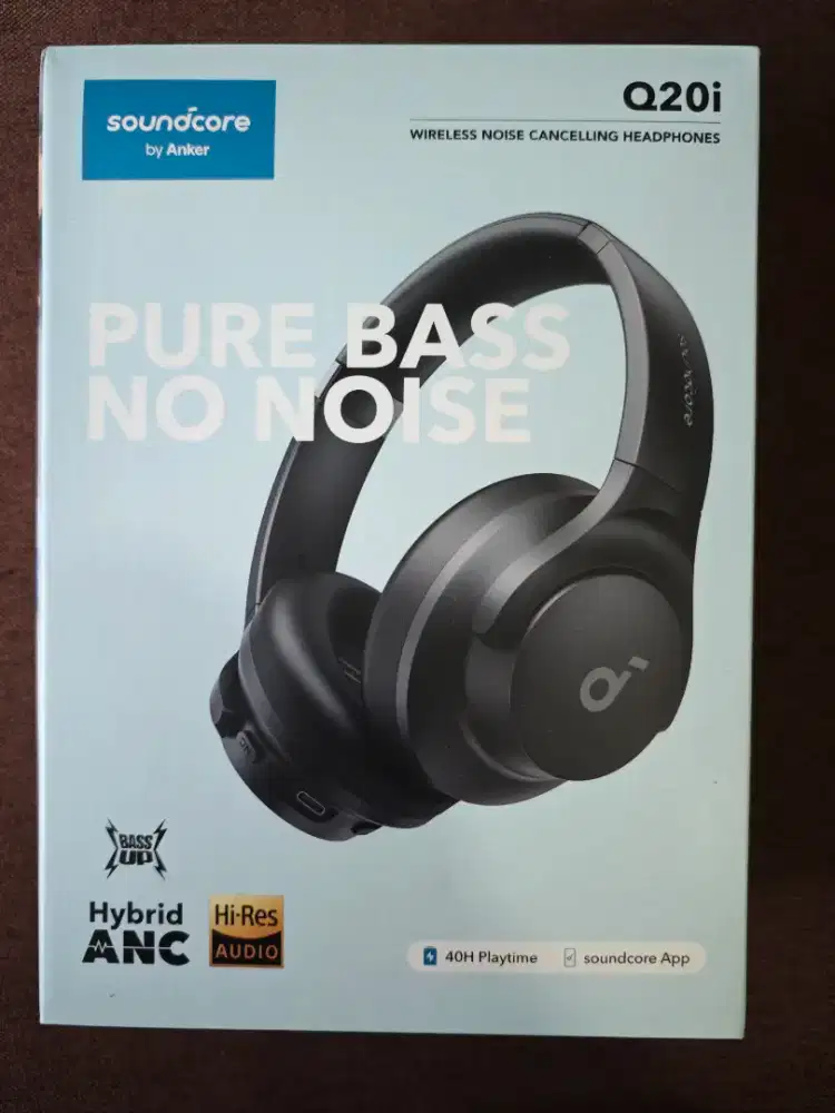 Headphone soundcore Q20i lengkap full box (busa telinga bisa diganti)
