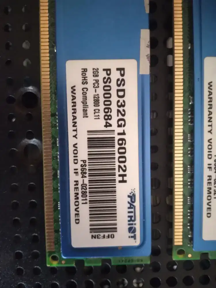 Ram Memori DDR3 2x2GB Patriot