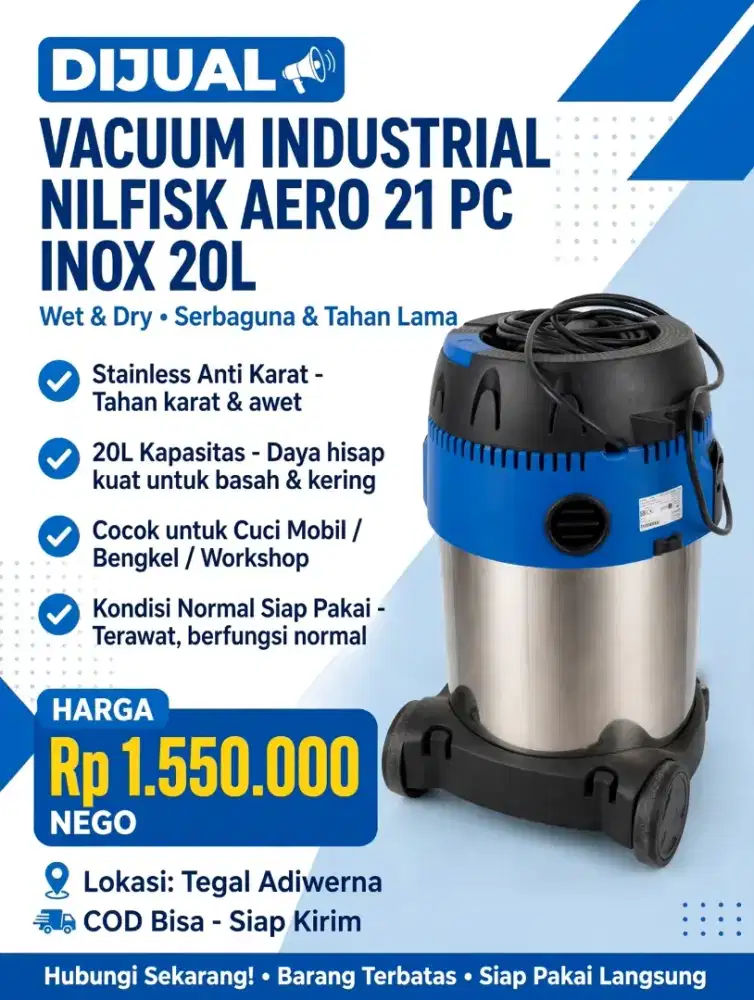 Vakum cleaner basah dan kering
