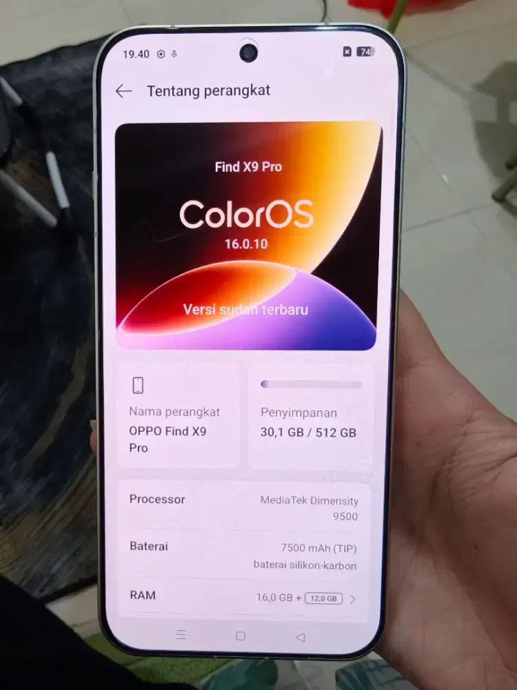 Oppo X9 pro 16/512