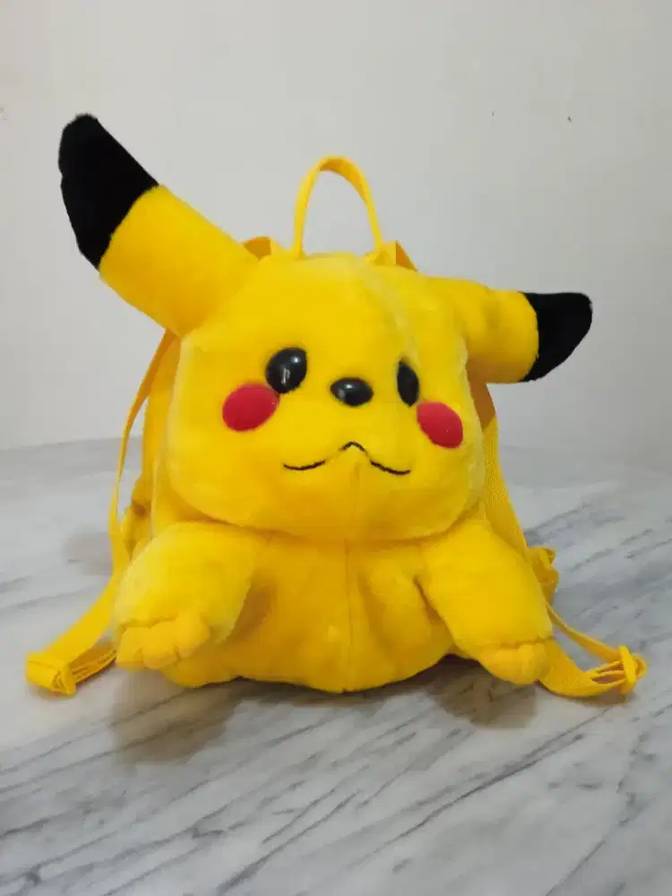 NEW] Tas Ransel Boneka Pikachu Plush Lucu Lembut -Belum Pernah Dipakai