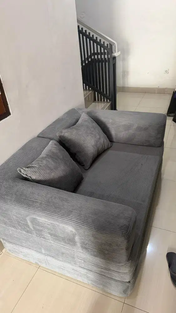 jual sofa bed bekas nego tipis ukuran 135X95X65