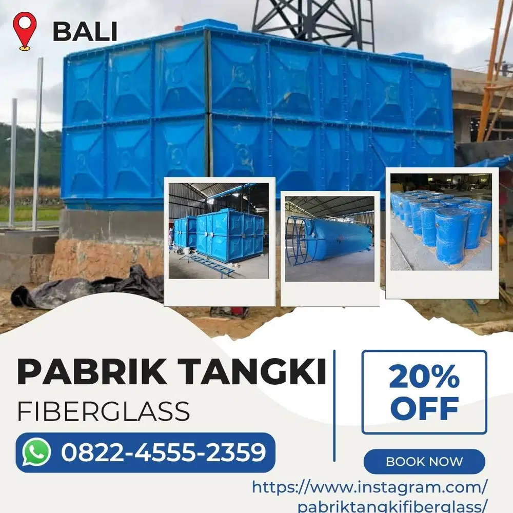 Tangki Fiberglass FRP-Panel Tank, Roof Tank & Ground Tank Jembrana