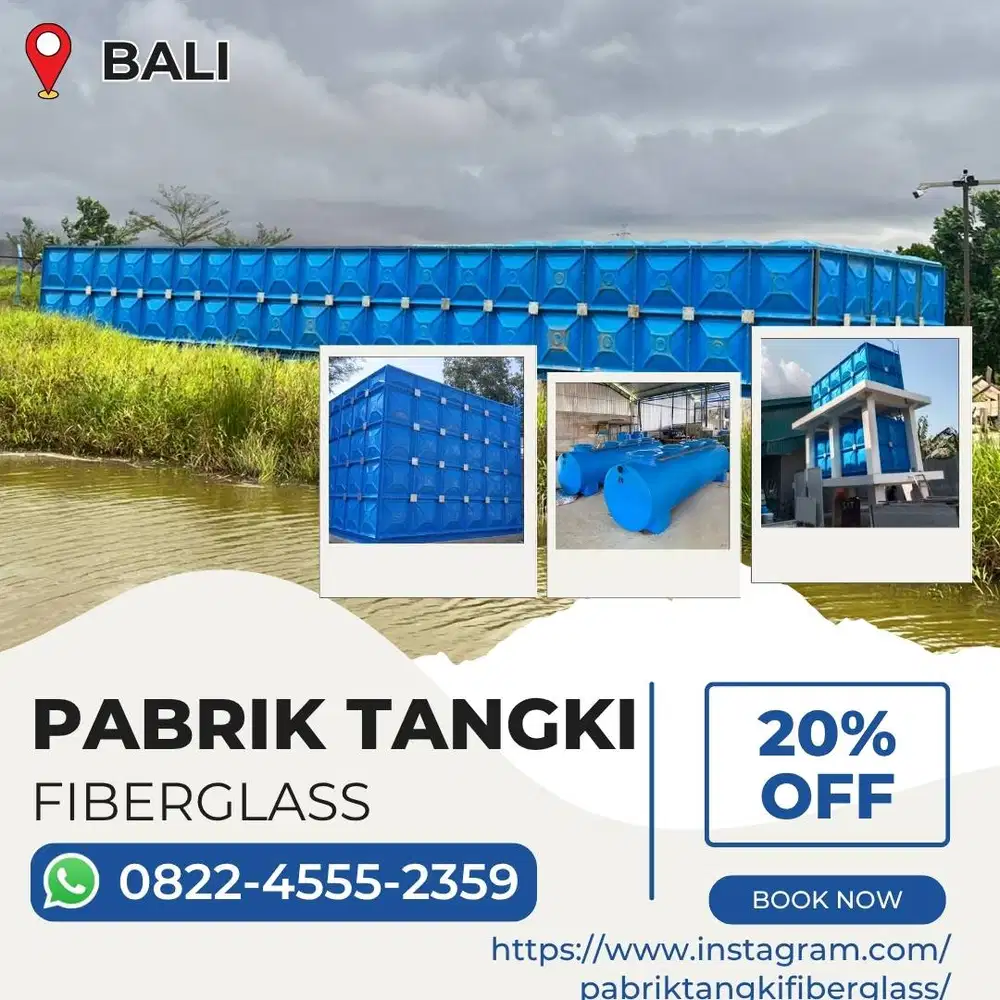 Tangki Fiberglass FRP-Panel Tank, Roof Tank & Ground Tank Karangasem