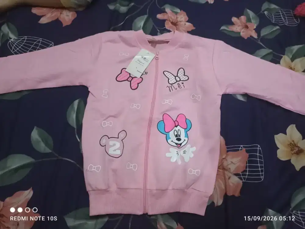 Jaket Import Anak motif Mickey Mouse Size 5-6 tahun