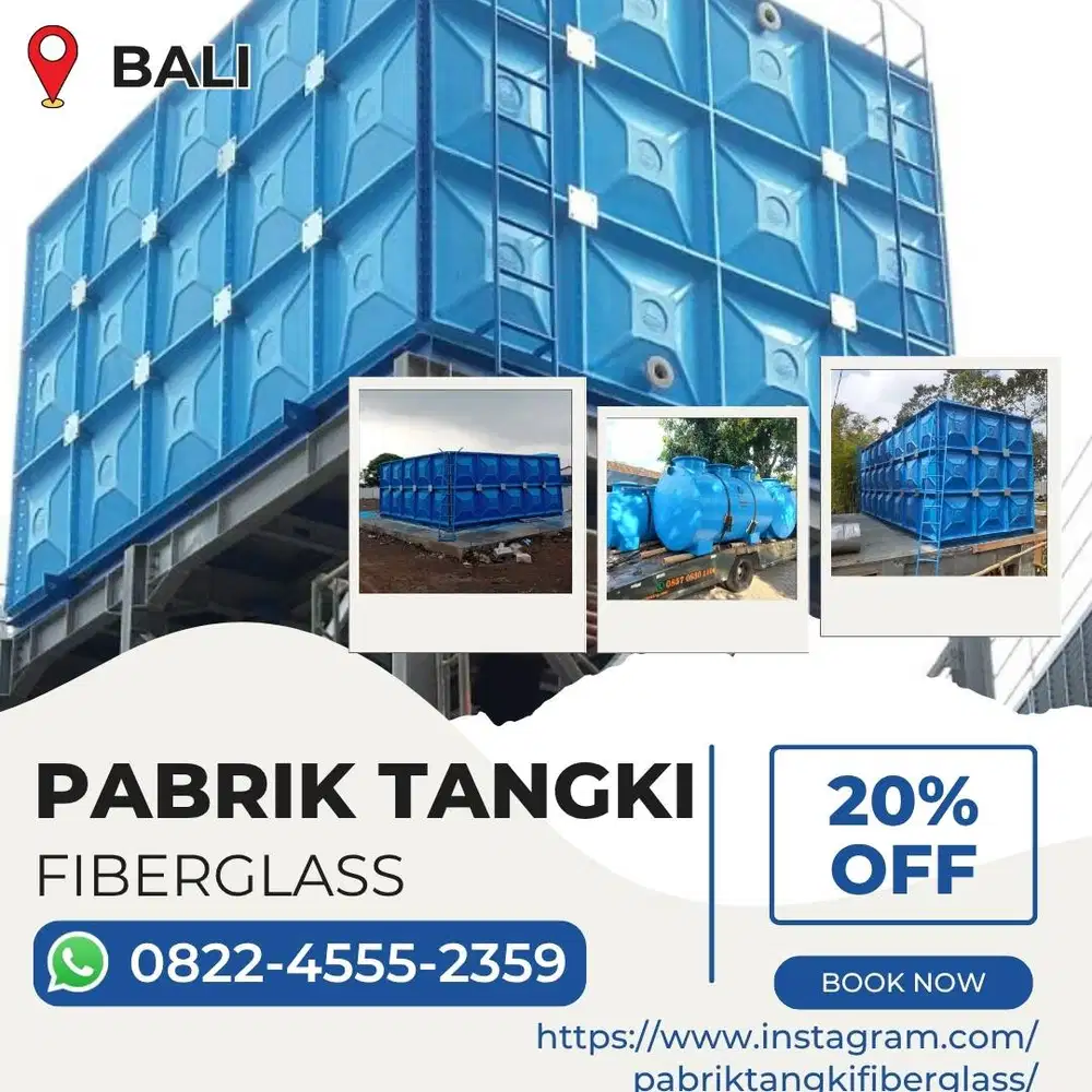 Tangki Fiberglass FRP-Panel Tank, Roof Tank & Ground Tank Tabanan Bali