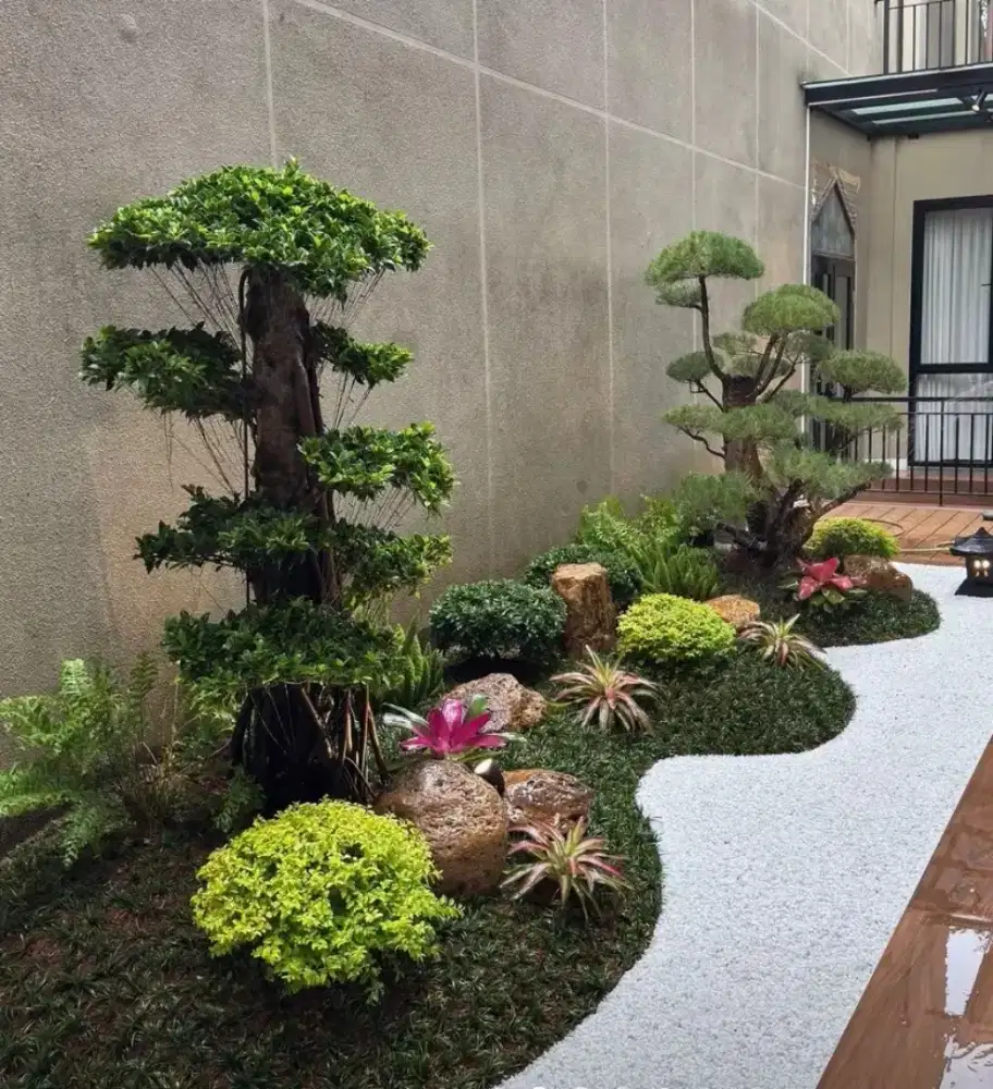 Menerima dekorasi taman Zen garden