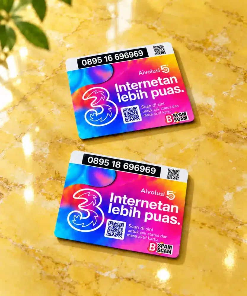 (bisa COD) Nomor CANTIK kartu TRI INDOSAT HOKI TRIPLE ABABAB 696969