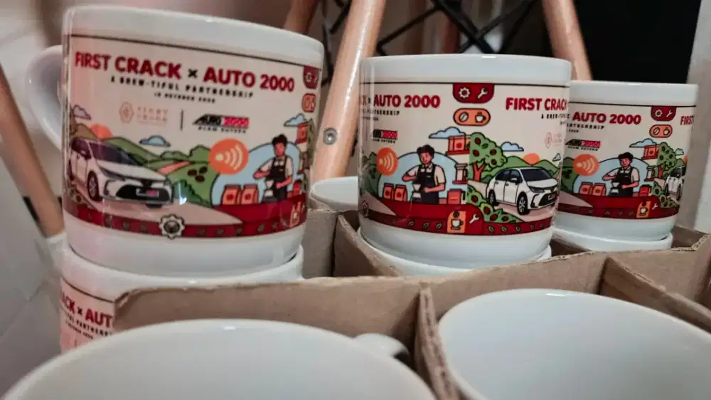 Souvenir Mug Tea Custom Gambar Full warna