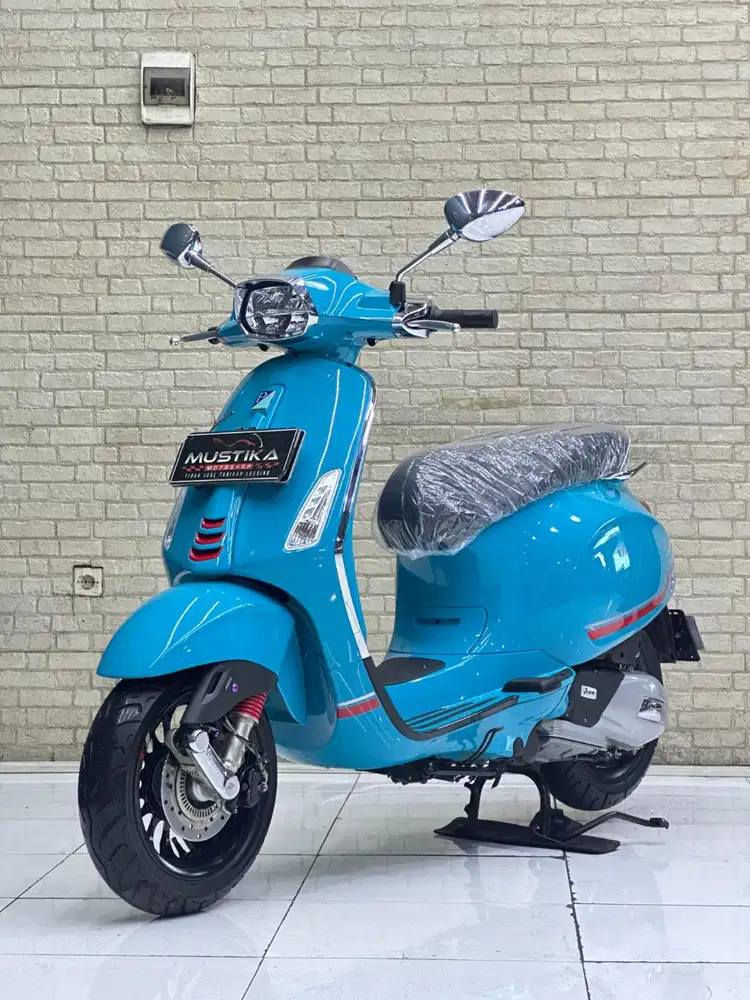 ODO 3RB‼️ Vespa Sprint S150 ABS 2022 Blue Audace Favorit N malang
