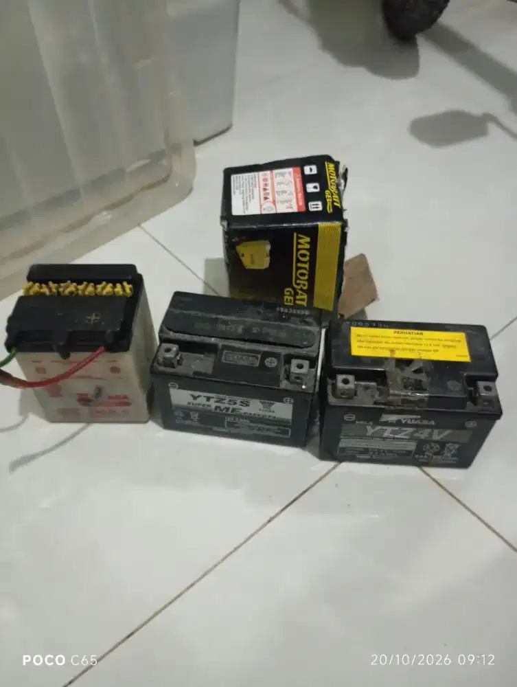 Aki bekas Yuasa & motobatt
