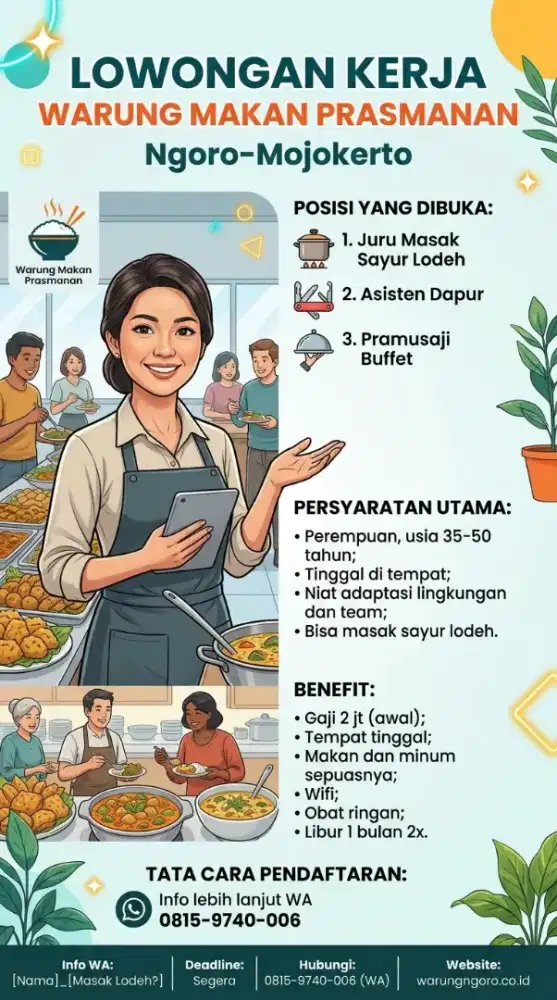 Cari tukang masak