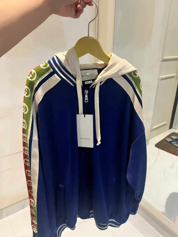 BNWT Gucci Technical Jersey Zip-Up Hoodie original authentic rtil 27jt