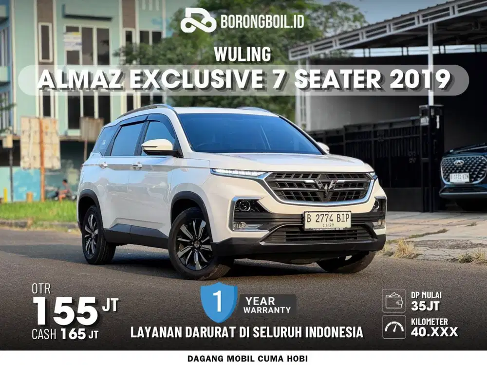LOW KM! Wuling Almaz Exclusive 7Seater 2019 Putih Metalik