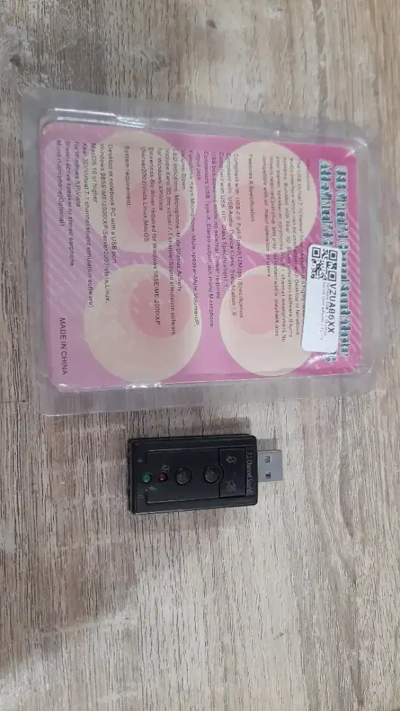 USB Sound Card Taffware External Audio Adapter - Normal Siap Pakai