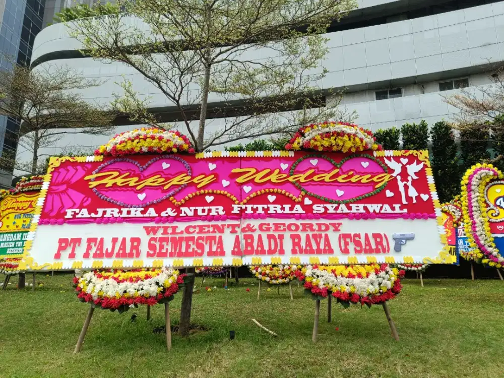 karangan bunga papan