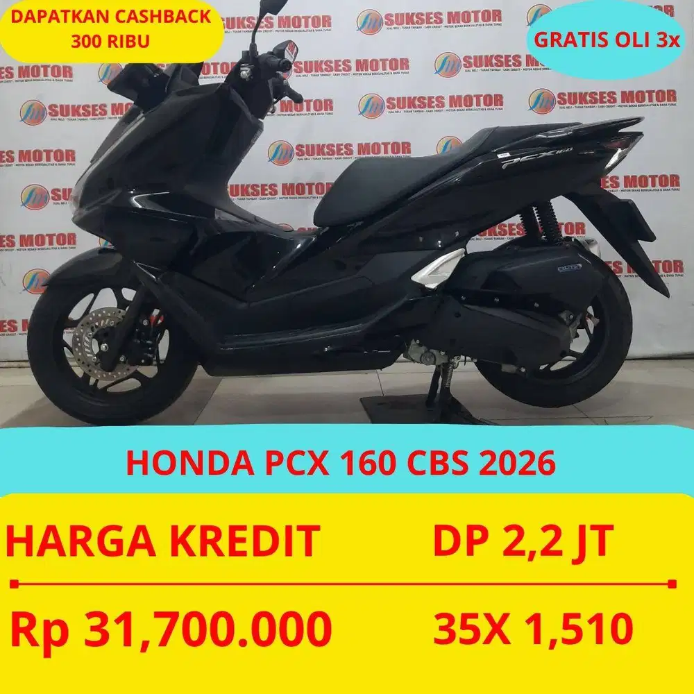 HONDA PCX 160 CBS 2026 DP MURAH 2,2 JUTA GUYSS