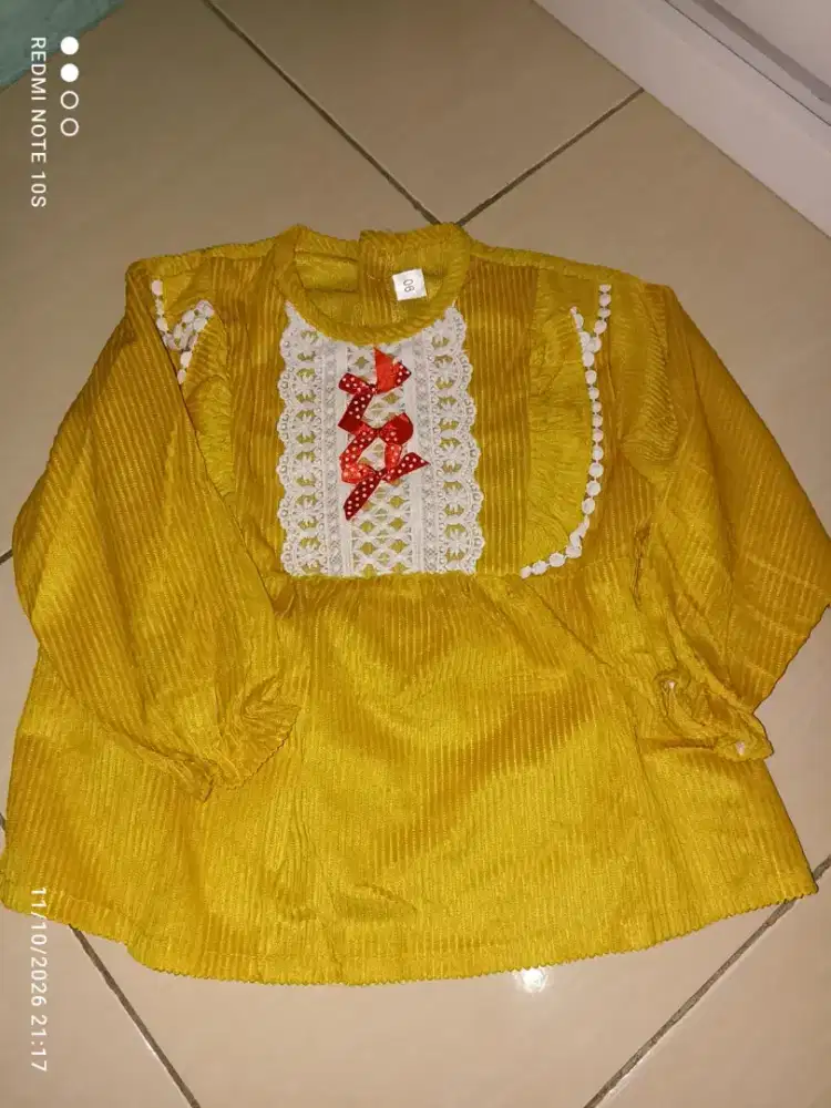 Tunik Import Anak motif Pita Size 3-4 tahun