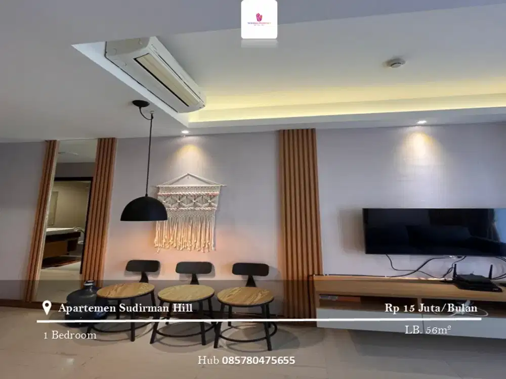 Disewakan Apartement Sudirman Hill 1BR Full Furnished View SCBD