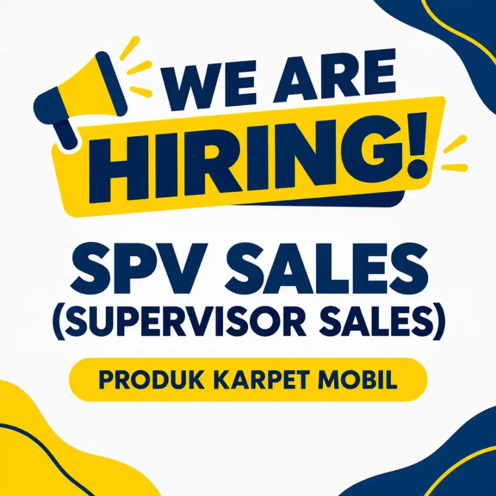Lowongan Kerja Supervisor Sales Karpet Mobil