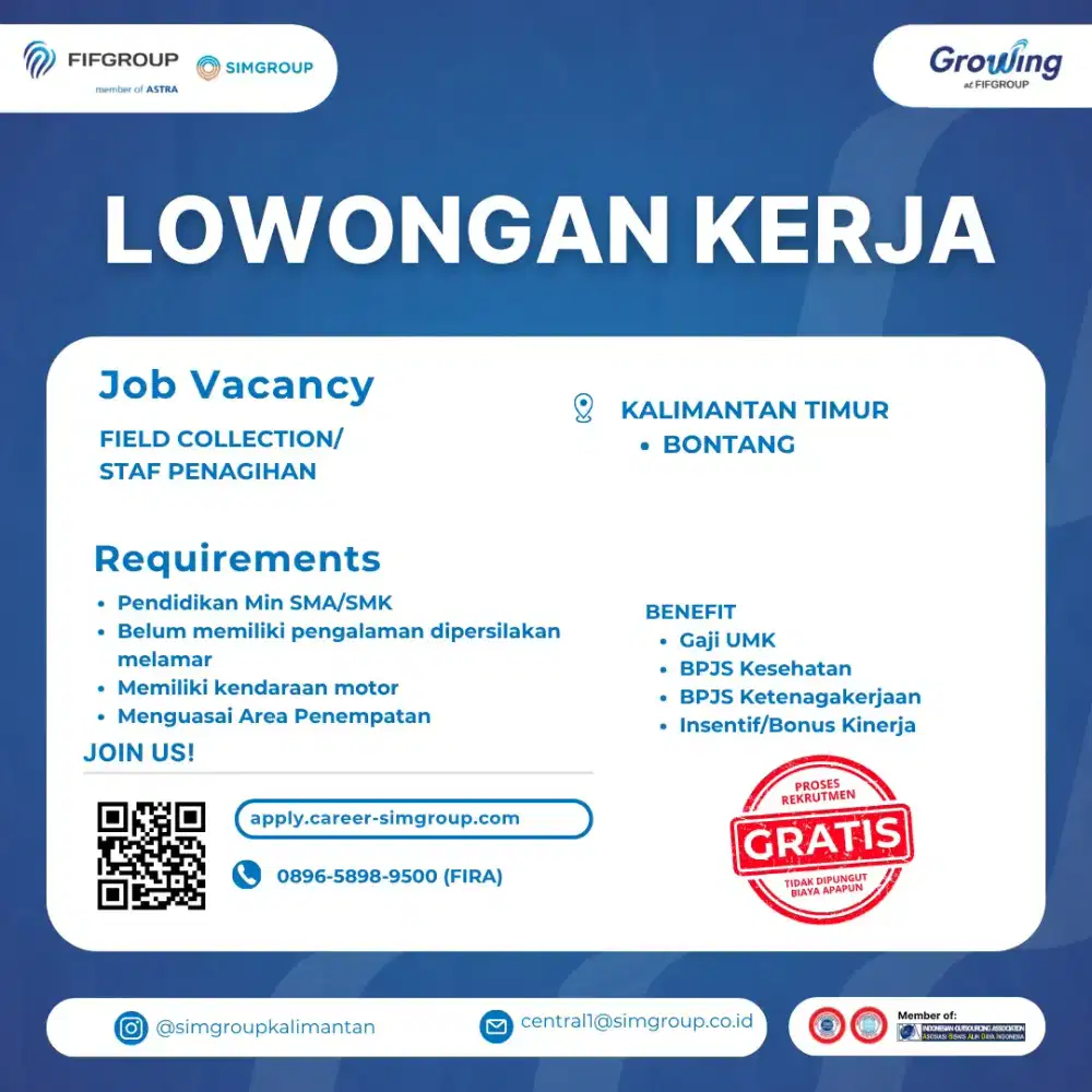 LOKER STAF PENAGIHAN LAPANGAN KALIMANTAN