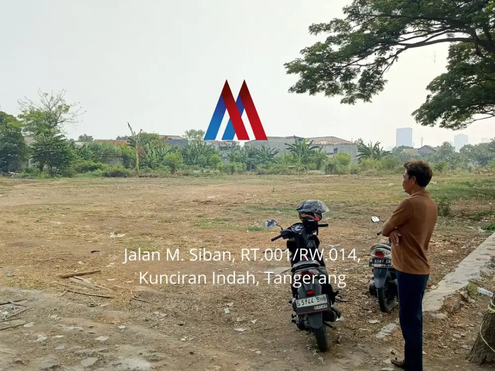 Dijual Tanah Kavling 1,2 Hektar di Tangerang Pinang Kunciran Jalan Haji Siban Banten Tempel Tol Alam Sutera Strategis