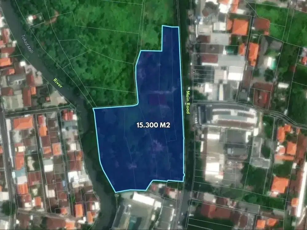 15,300 sqm Main Road Commercial Land for Sale in Jalan Raya Kuta – Badung