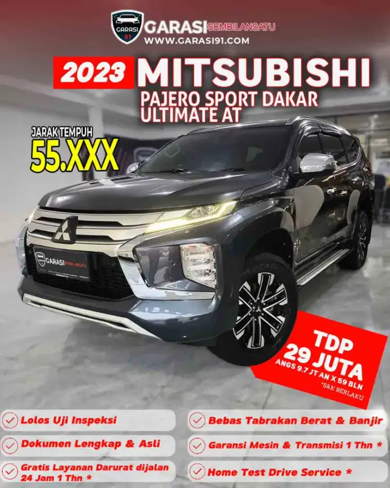 ‼️[TDP 29 Jt]‼️Pajero sport Dakar Ultimate At 2023