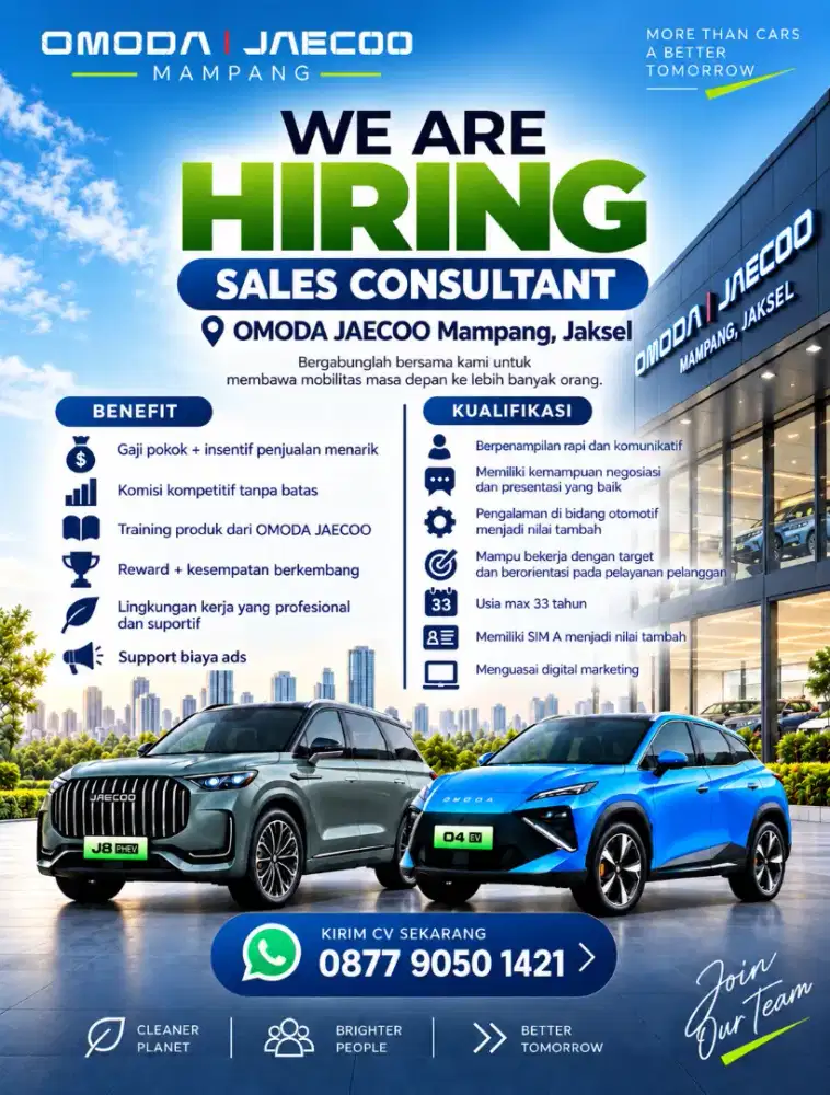 Loker Sales Omoda Jaecoo