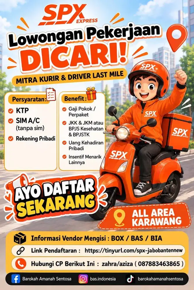 LOWONGAN PEKERJAAN SPX EXPRESS RIDER DAN DRIVER