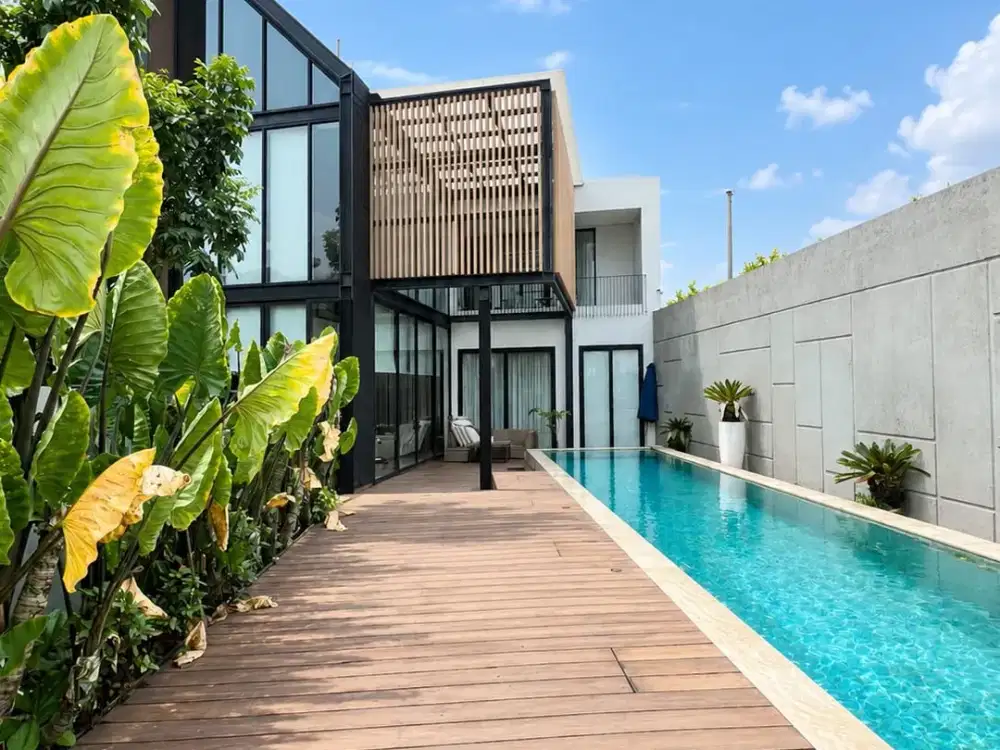Rumah mewah modern tropis ada swimm pool lokasi strategis di bintaro jaya sketor 9 19413 GB,WT,JS