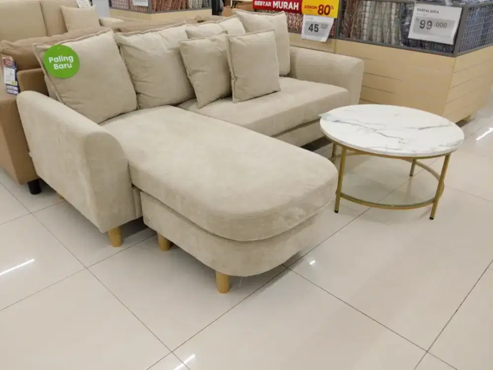 CEPAT HABIS! PROMO BESAR SOFA L / SOFA CORNER + MEJA