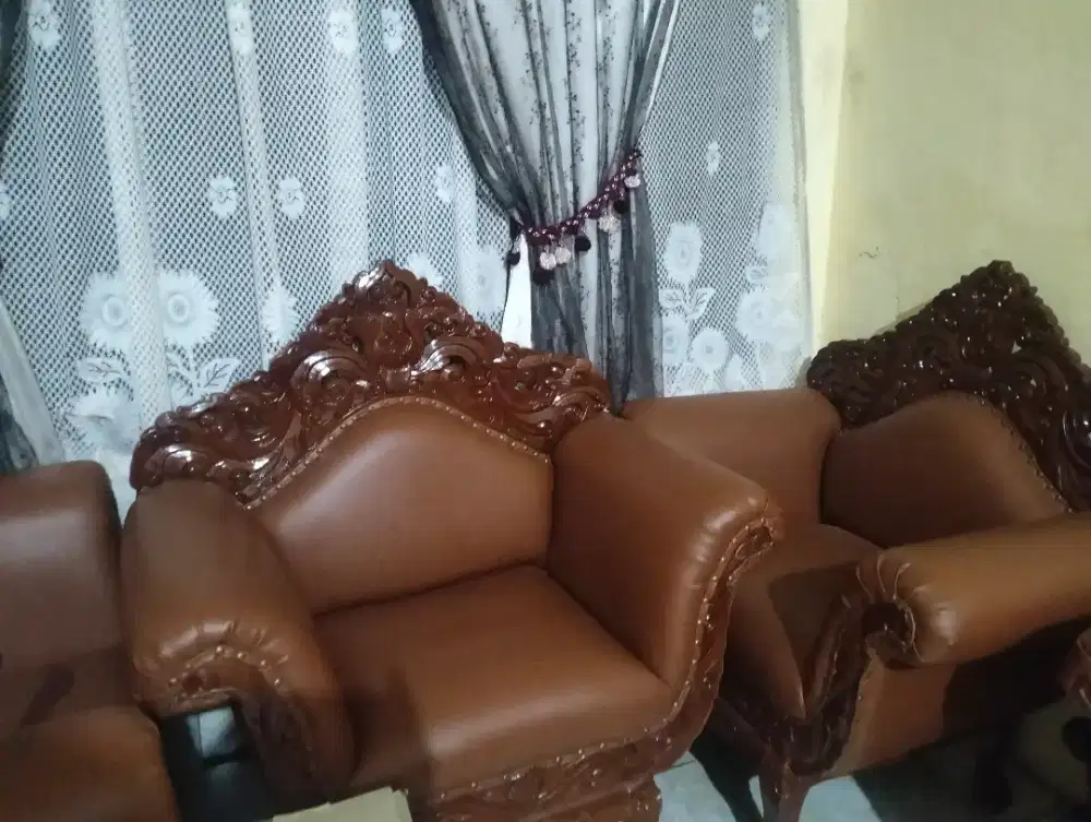 set kursi tamu jati Jepara asli gajah