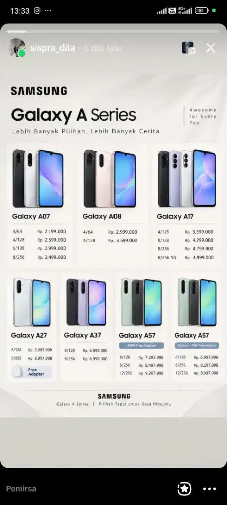 SAMSUNG GALAXY SERI A SERIES