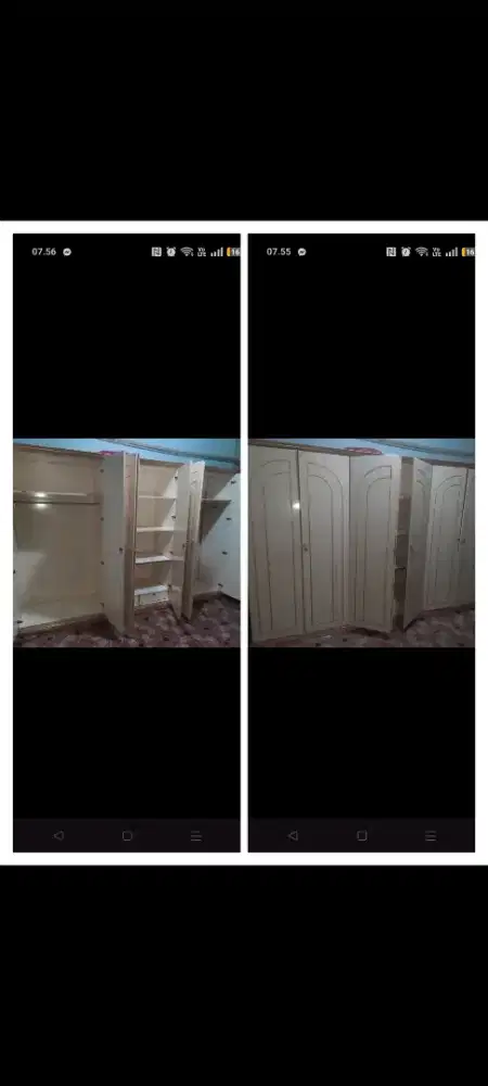 lemari pakaian tempahan padu  6 pintu