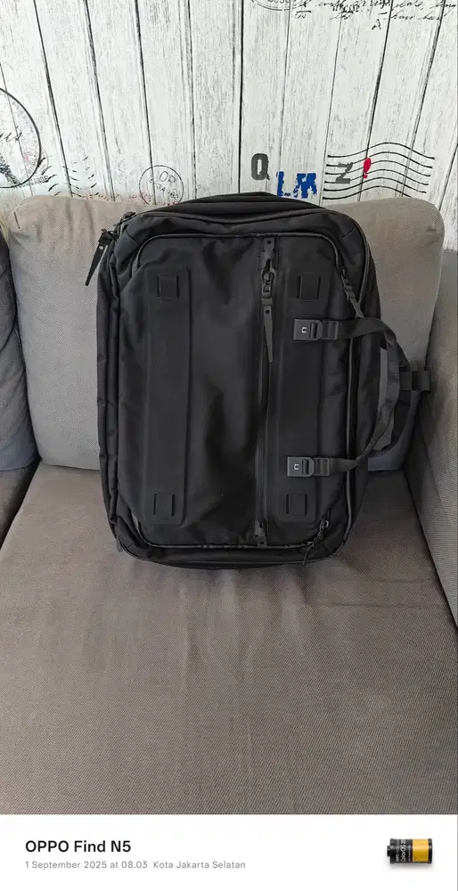Black Ember Forge Travel Backpack + Kompak Sling Original Baru