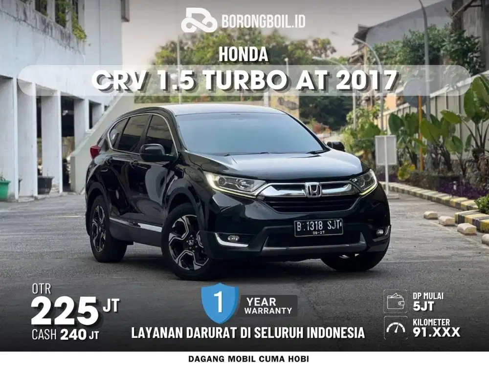 TERMURAH!!CRV 1.5 TURBO AT 2017 HITAM FAVORIT