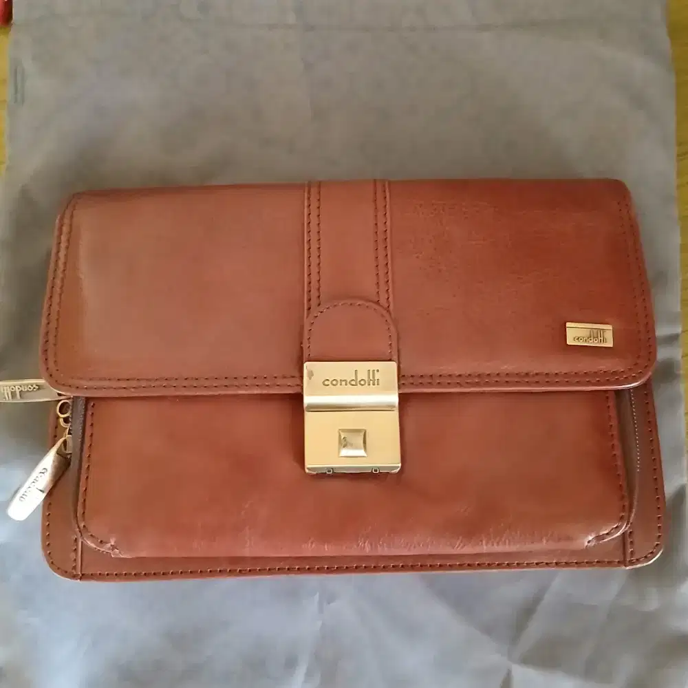 Tas Condotti Original - Tas Pria Condotti Kulit Asli - Clutch Condotti