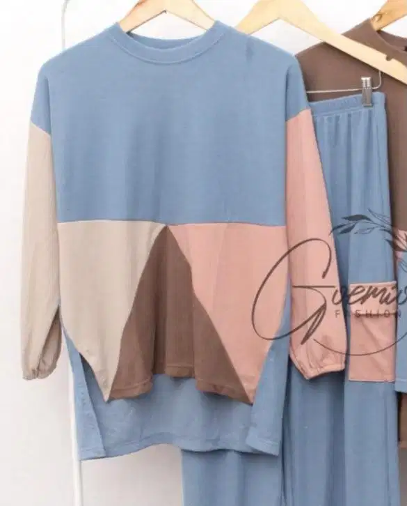 Setelan one set wanita knit