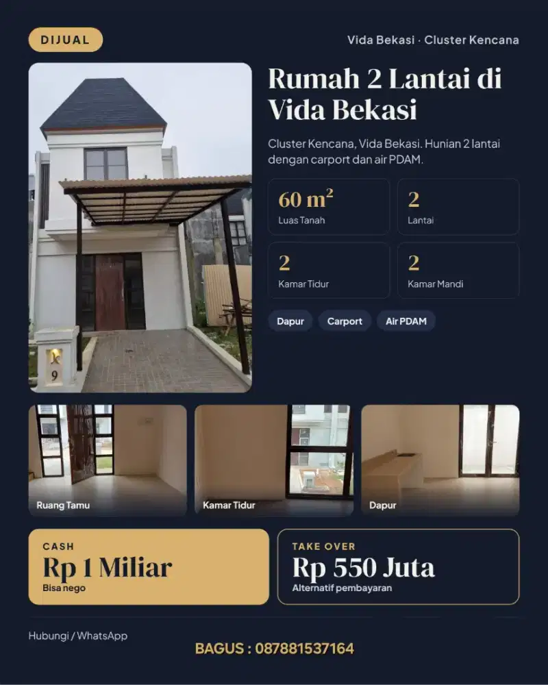Dijual Rumah di Kencana Vida Bekasi
