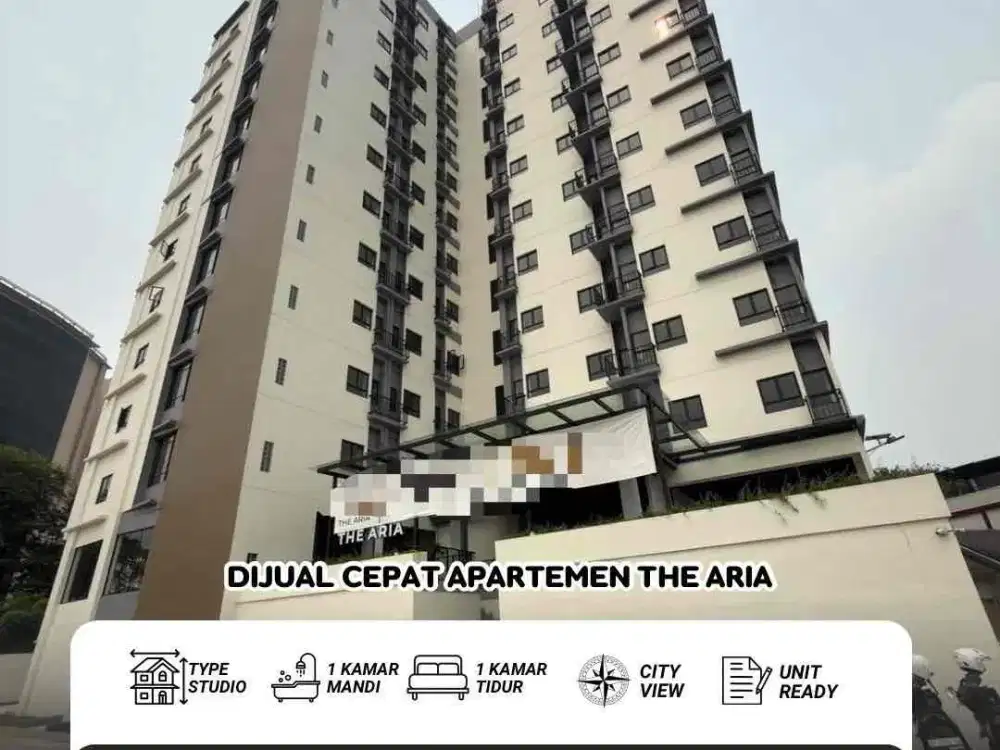 Dijual cepat‼
Apartmenr The Aria -