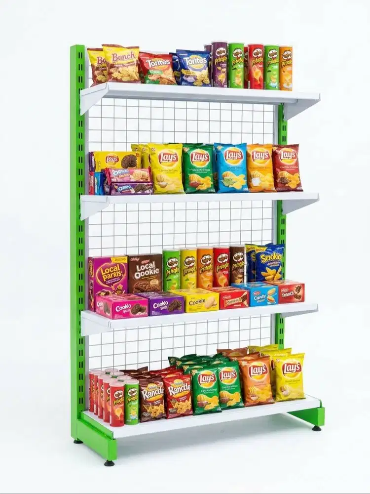 RAK MINIMARKET DISPLAY TOKO TYPE SINGLE T. 150 CM STANDART READY