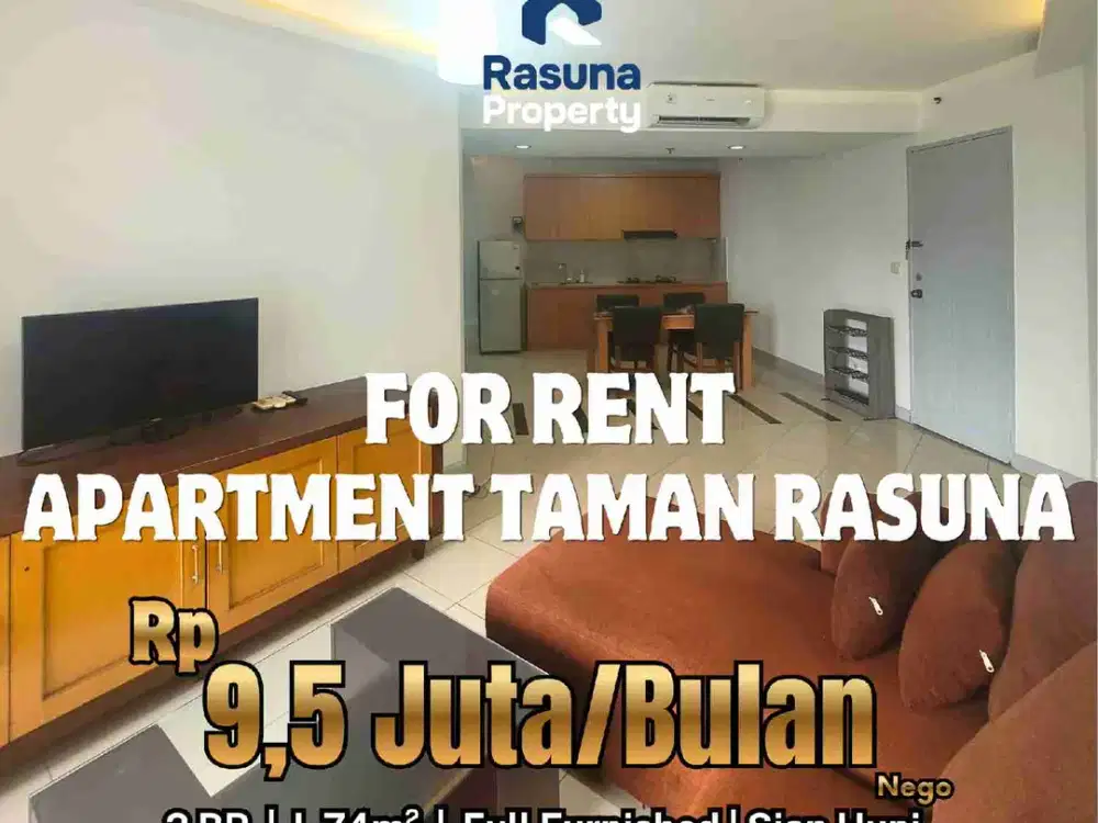 Baru Renovasi,For Rent, Apartemen Taman Rasuna, 2 BR, Full Furnished, Lokasi Strategis, Fasilitas Lengkap, Siap Huni