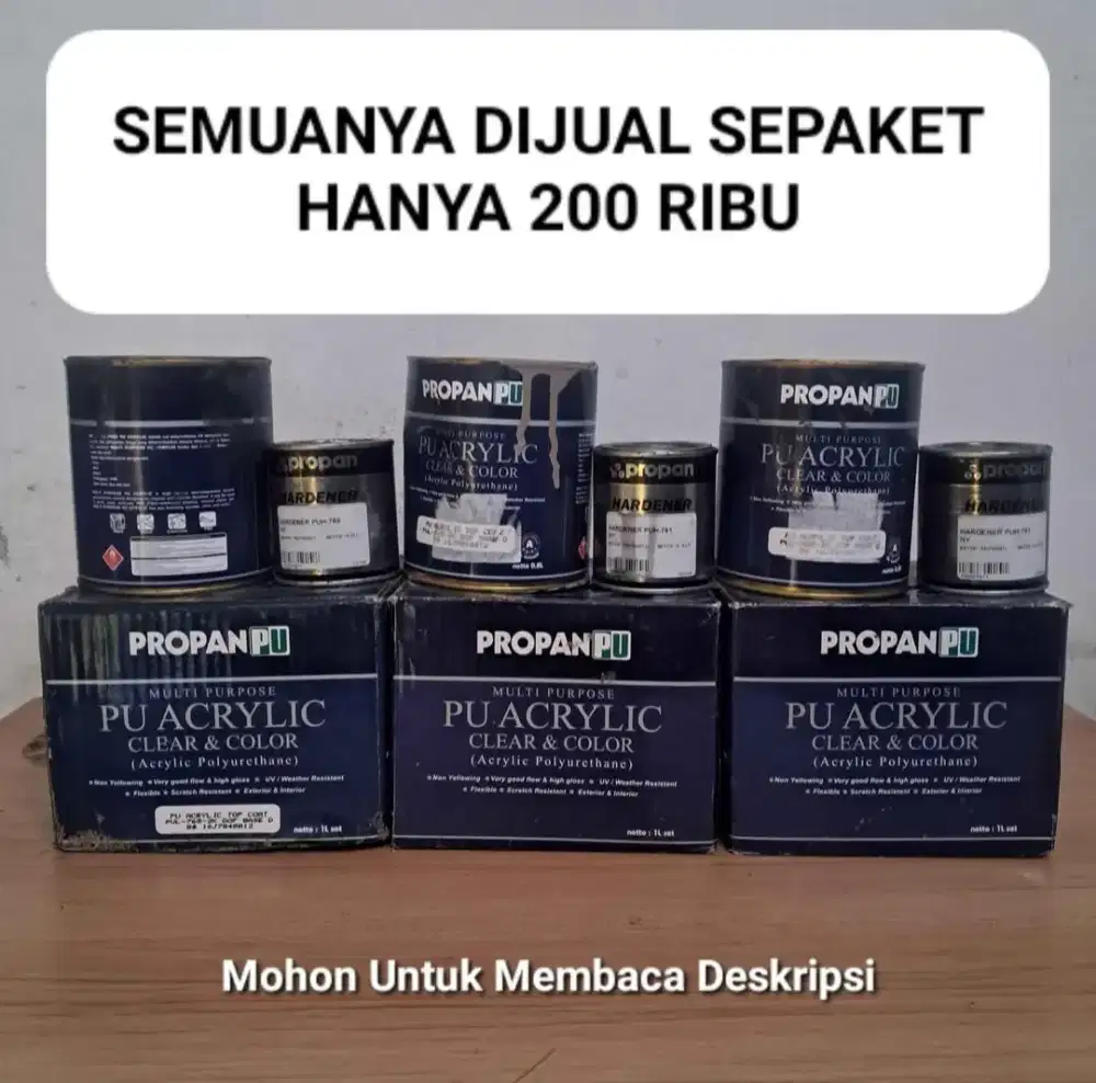 CAT PROPAN PU ACRYLIC SEALER  Semuanya Dijual Sepaket Hanya 200 Ribu
