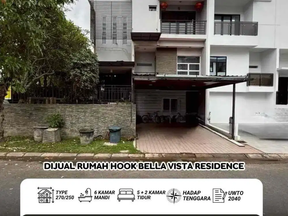 Dijual Cepat rumah Hook bella vista residence full furnish‼
Rumah 2 lantai siap huni