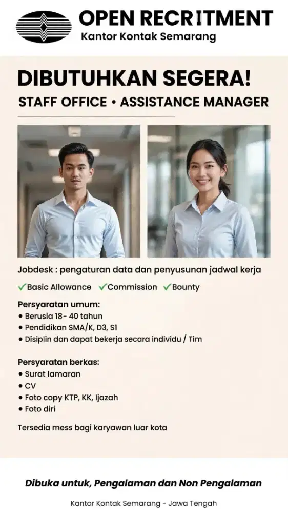 Lowongan pekerjaan Semarang oktober 2026