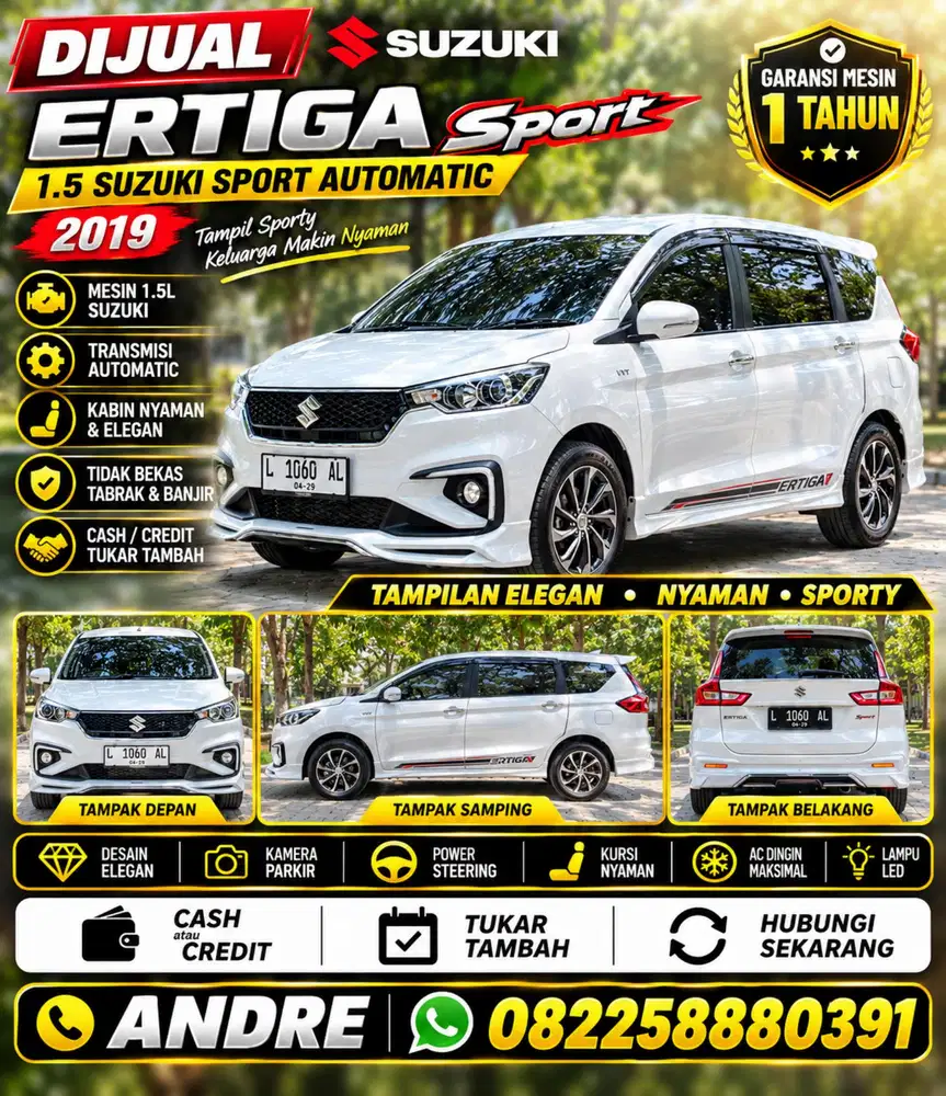 Suzuki All New Ertiga 1.5 Suzuki Sport Automatic 2019