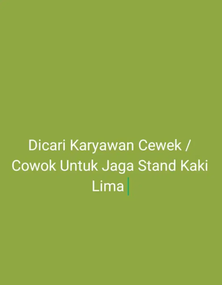 DI CARI JAGA STAND KAKI LIMA